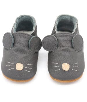 Zapatos Bebé Cuero Diseño Ratón