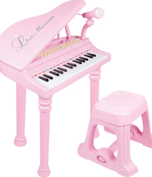 Piano Infantil con Micrófono y Banqueta