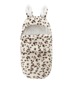 Saquito Envolvente Bebé Algodón y Franela Suave Animal Print