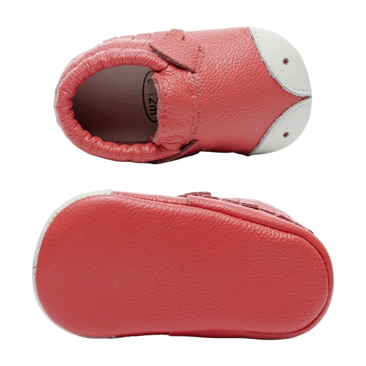 Zapatillas Bebé Cuero Diseño Zorrito – Coral – vista 4
