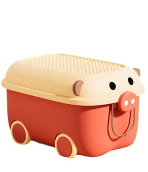 Caja Organizadora Infantil con Ruedas Diseño Oso - Mediano