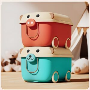 Caja Organizadora Infantil con Ruedas Diseño Oso – Mediano – vista 5