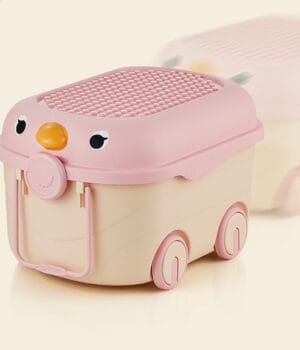 Baúl de Juguetes Infantil con Ruedas Diseño Pajarito - Grande