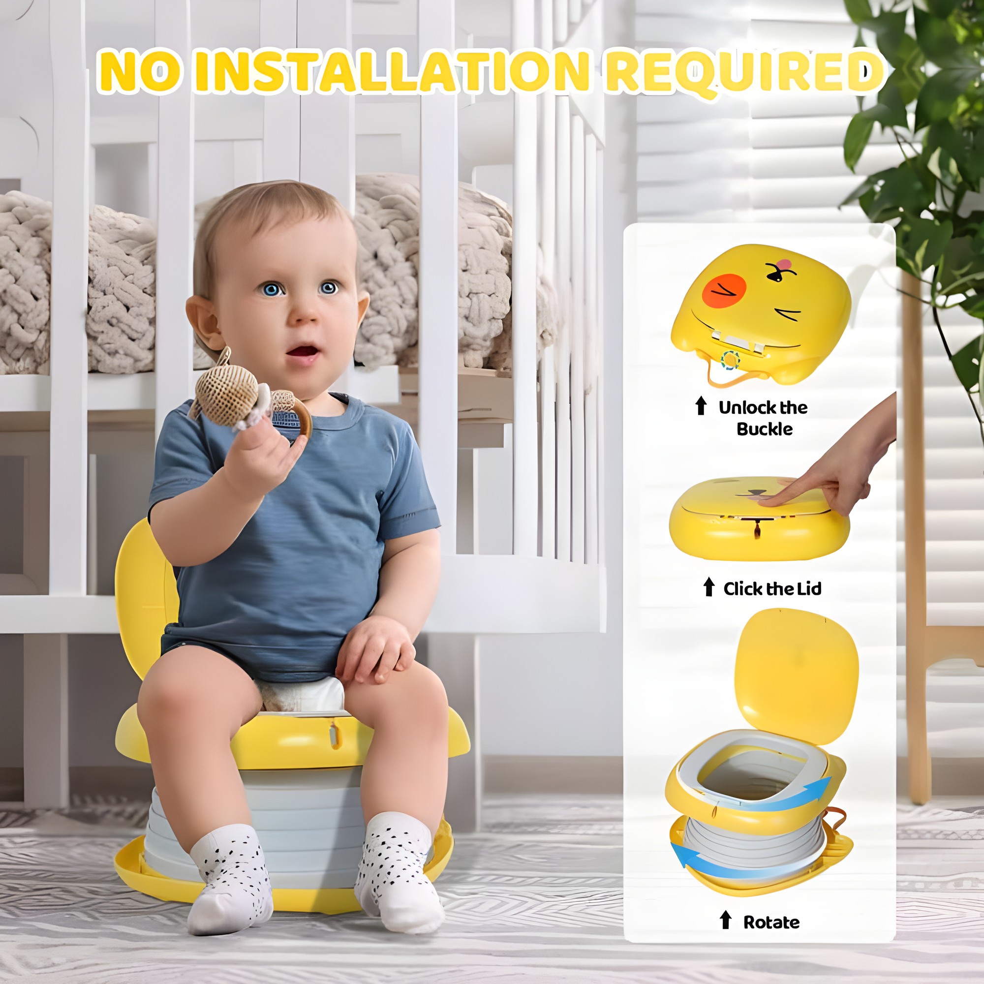 Asiento de Entrenamiento Infantil Portátil y Plegable – vista 3