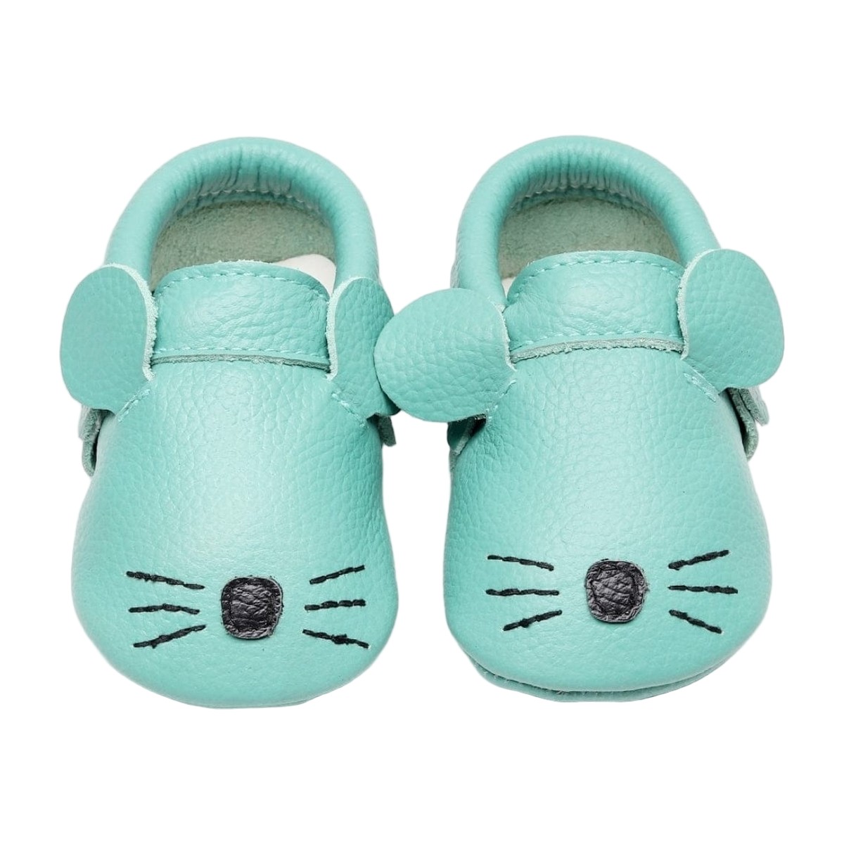 Zapatos Bebé Cuero Verde Suaves Tiny Mouse