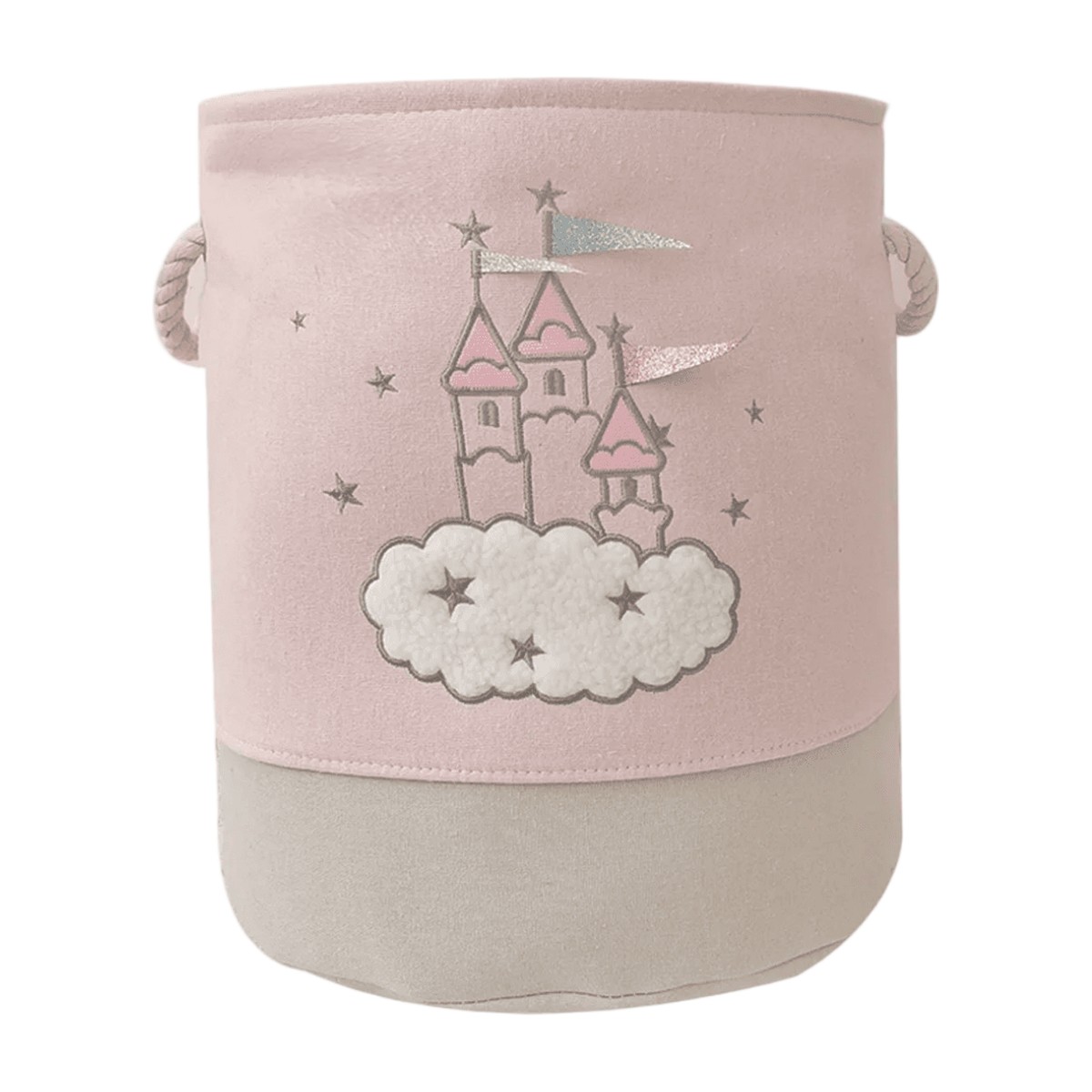 Cesta Organizadora Infantil de Tela Diseño Castillo