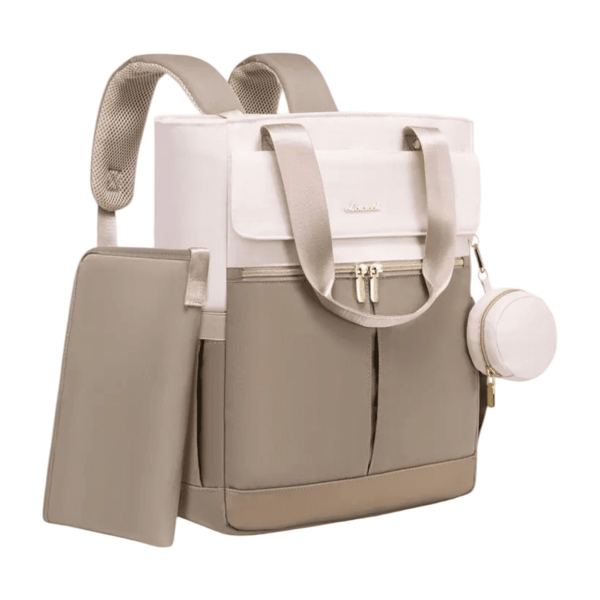 Bolso Maternal 2 en 1 Mochila y Bandolera Pañalera