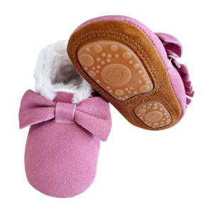Zapatos Bebés de Gamuza para Bebé con Forro y Lazo – vista 3
