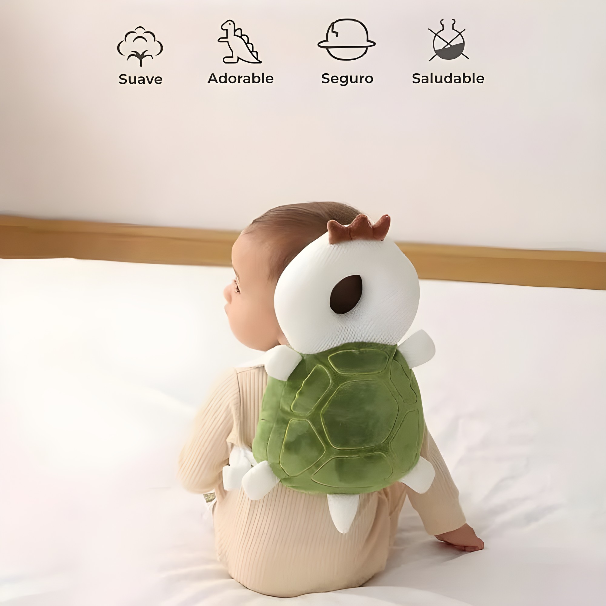 Cojín Protector de Cabeza para Bebé Tortuga – vista 2