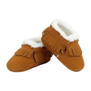 Botines bebé cuero café