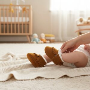 bebe zapato cuero gamuza