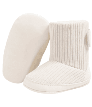 Botas de bebé invierno con chiporro y velcro - Beige