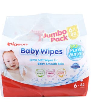 Toallitas Húmedas Pigeon 99% Agua Pura - Pack 6x82 Unidades