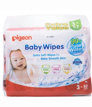 Toallitas Húmedas Pigeon 99% Agua Pura - Pack 3x82 Unidades