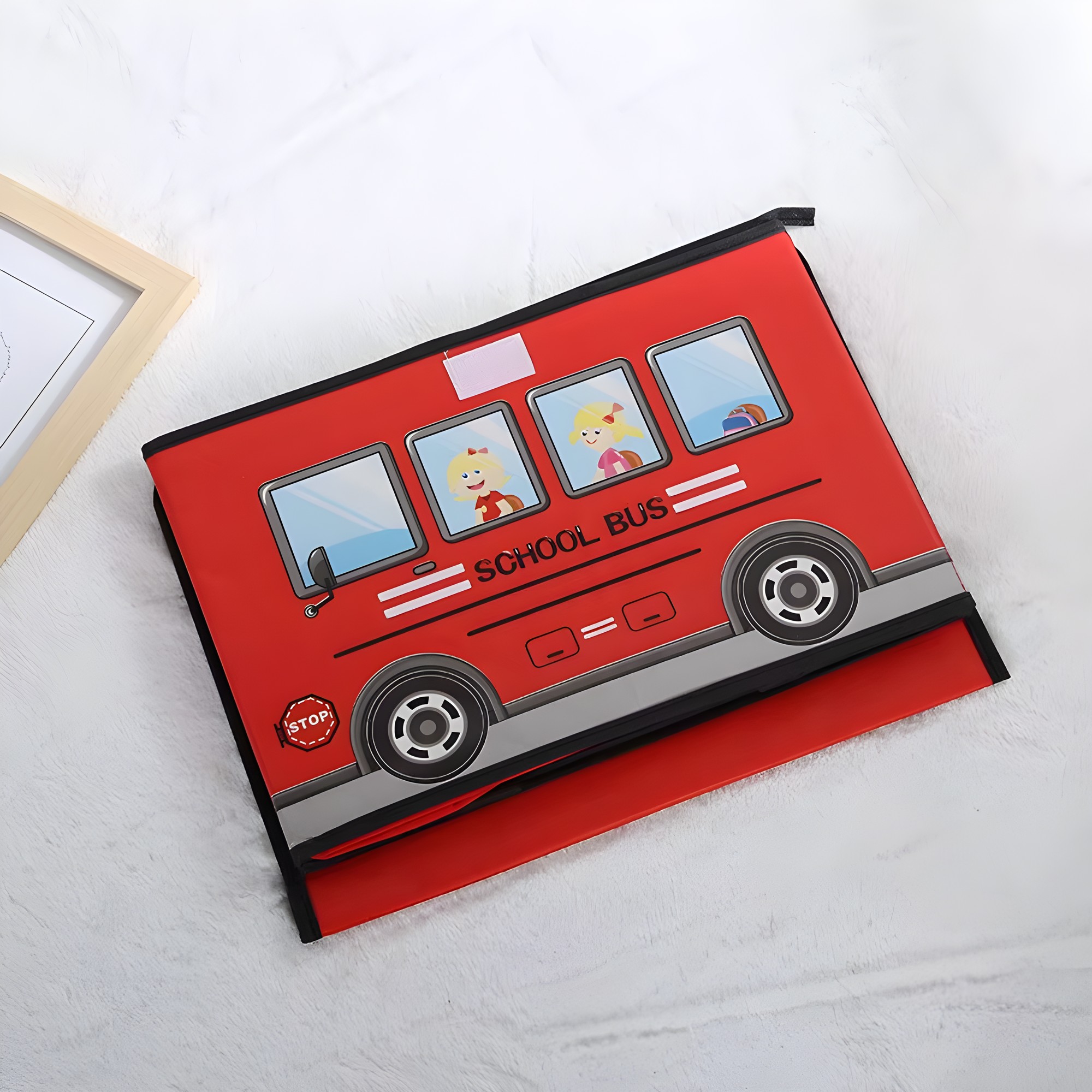 Organizador de Juguetes Infantil Autobús Rojo – vista 4