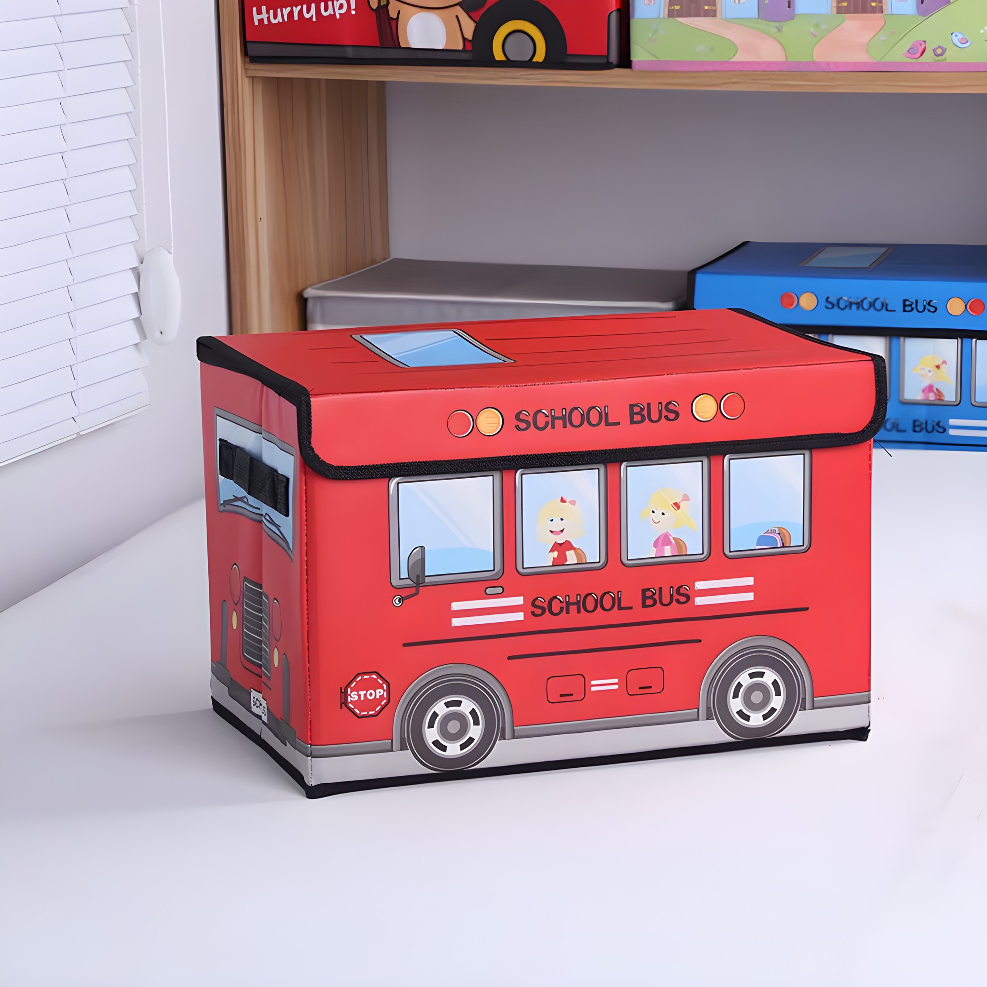 Organizador de Juguetes Infantil Autobús Rojo – vista 5