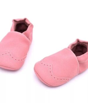 Zapatos de Bebé en Cuero Nobuk Rosado