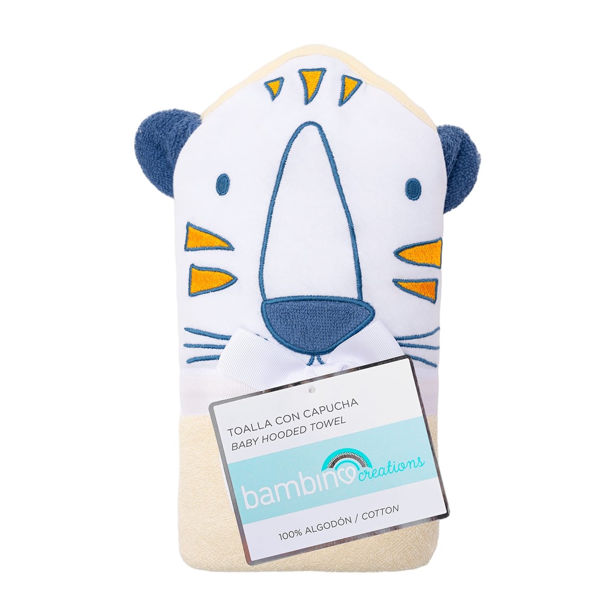 Toalla Bambino con capucha bebe tigre