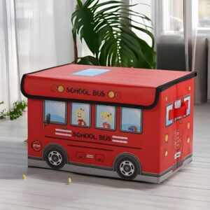 Organizador de Juguetes Infantil Autobús Rojo – vista 2