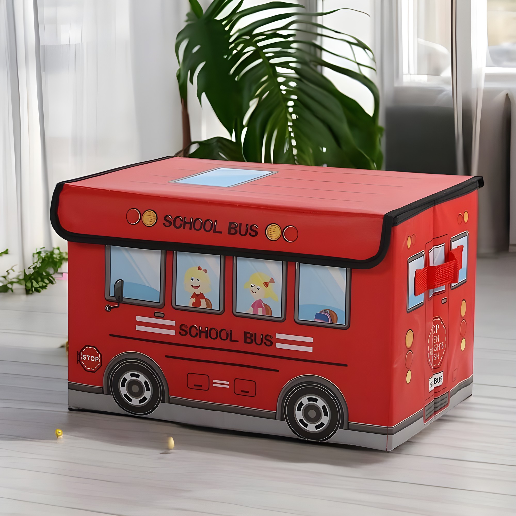 Organizador de Juguetes Infantil Autobús Rojo – vista 2