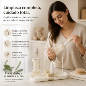 Limpiador de biberones portátil 7 en 1 libre de BPA