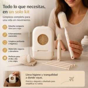 Limpiador de Biberones Portátil 7 en 1 | Estilo de Bebé