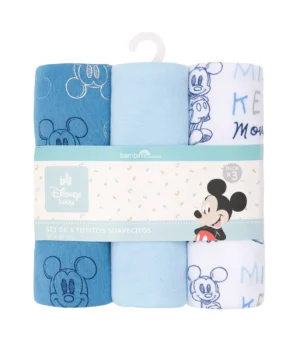 Set 3 Tutitos Suavecitos Azul Carita Mickey – Disney x Bambino