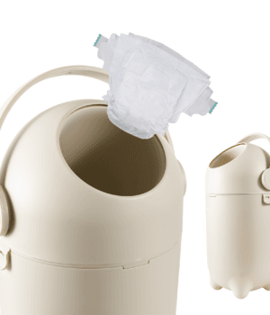 Contenedor de Pañales Hermético Beige 10 L | Basurero Antiodor BPA Free