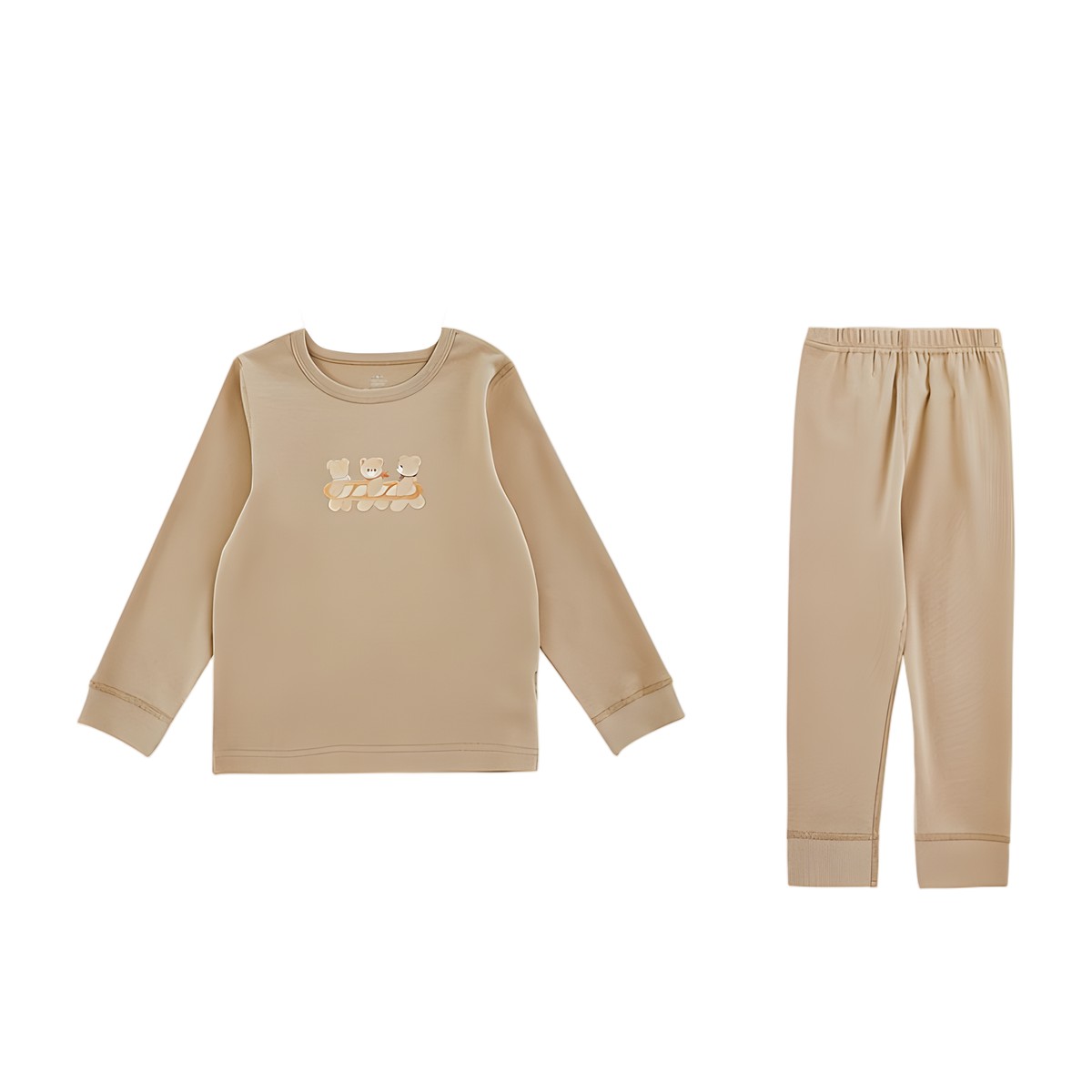 Pijama Niño Algodón – Café Teddy Bear