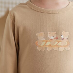 Pijama Niño Algodón - Café Teddy Bear – vista 5