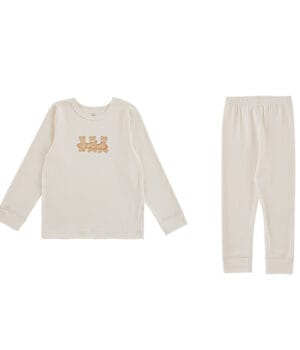Pijama Niño Algodón - Beige con Ositos