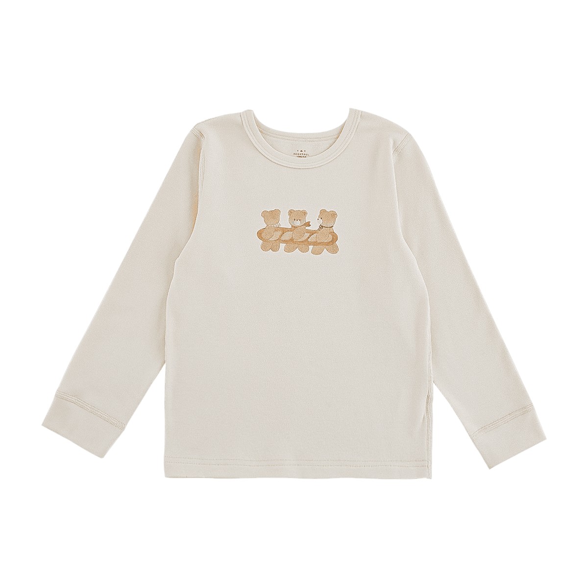 Pijama Niño Algodón – Beige con Ositos – vista 3