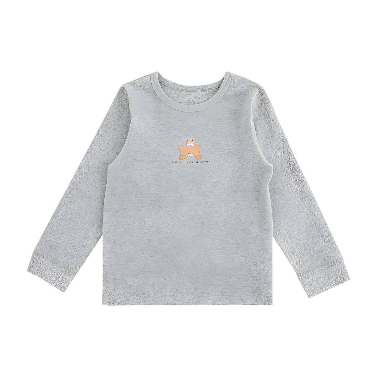 Pijama Niño Algodón – Gris con Ositos – vista 3