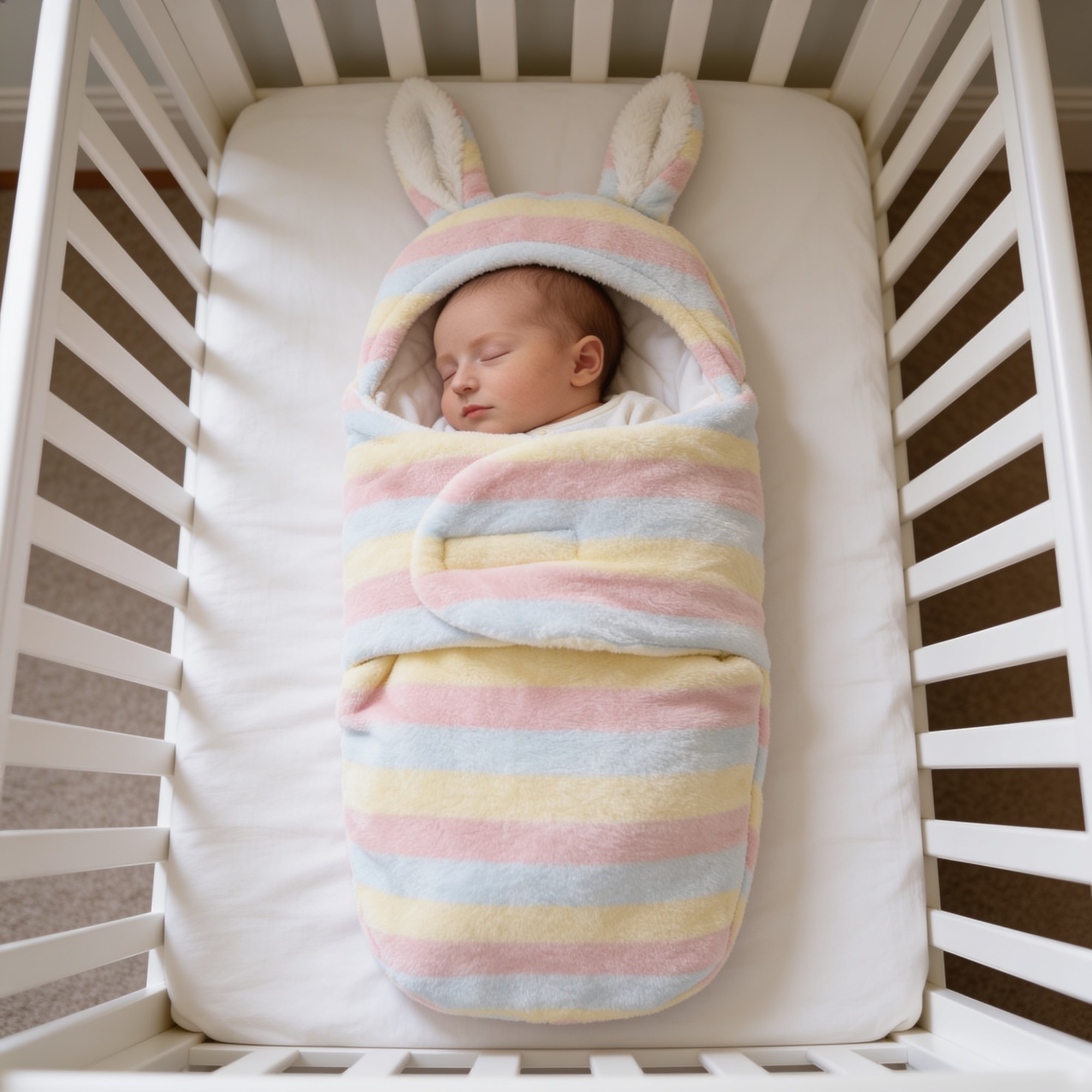 Manta Envolvente Bebé Orejitas SensiBlue | Estilo de Bebé