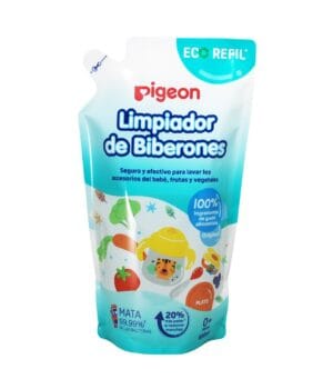 Limpiador de biberones Pigeon recarga 650 ml – elimina bacterias, seguro para bebés, fórmula natural y biodegradable