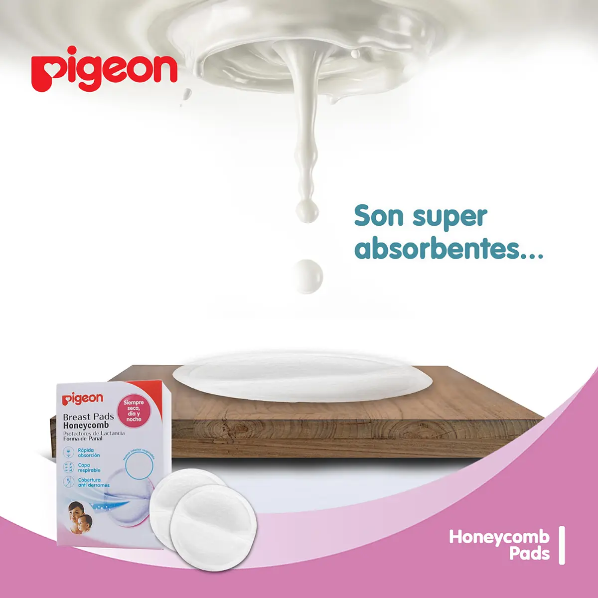 Absorbentes de Leche Pigeon súper absorvente