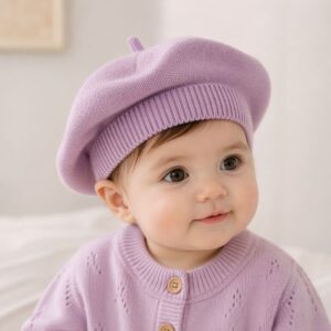 boina bebe algodon lavanda