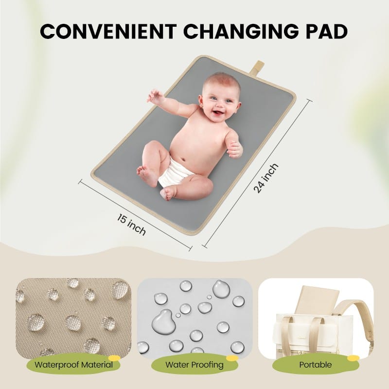 Incluye cambiador plegable impermeable