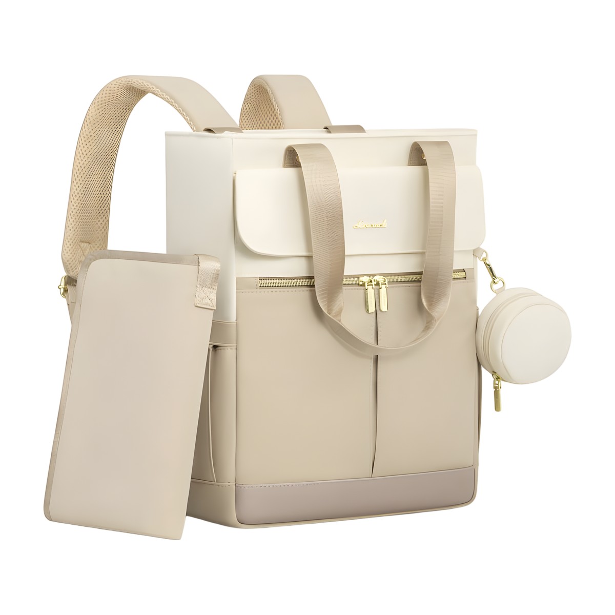 bolso maternal beige modelo Eva