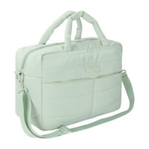 Vista lateral bolso maternal acolchado con correa bandolera ajustable