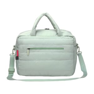 Vista trasera del bolso maternal impermeable con bolsillo de seguridad