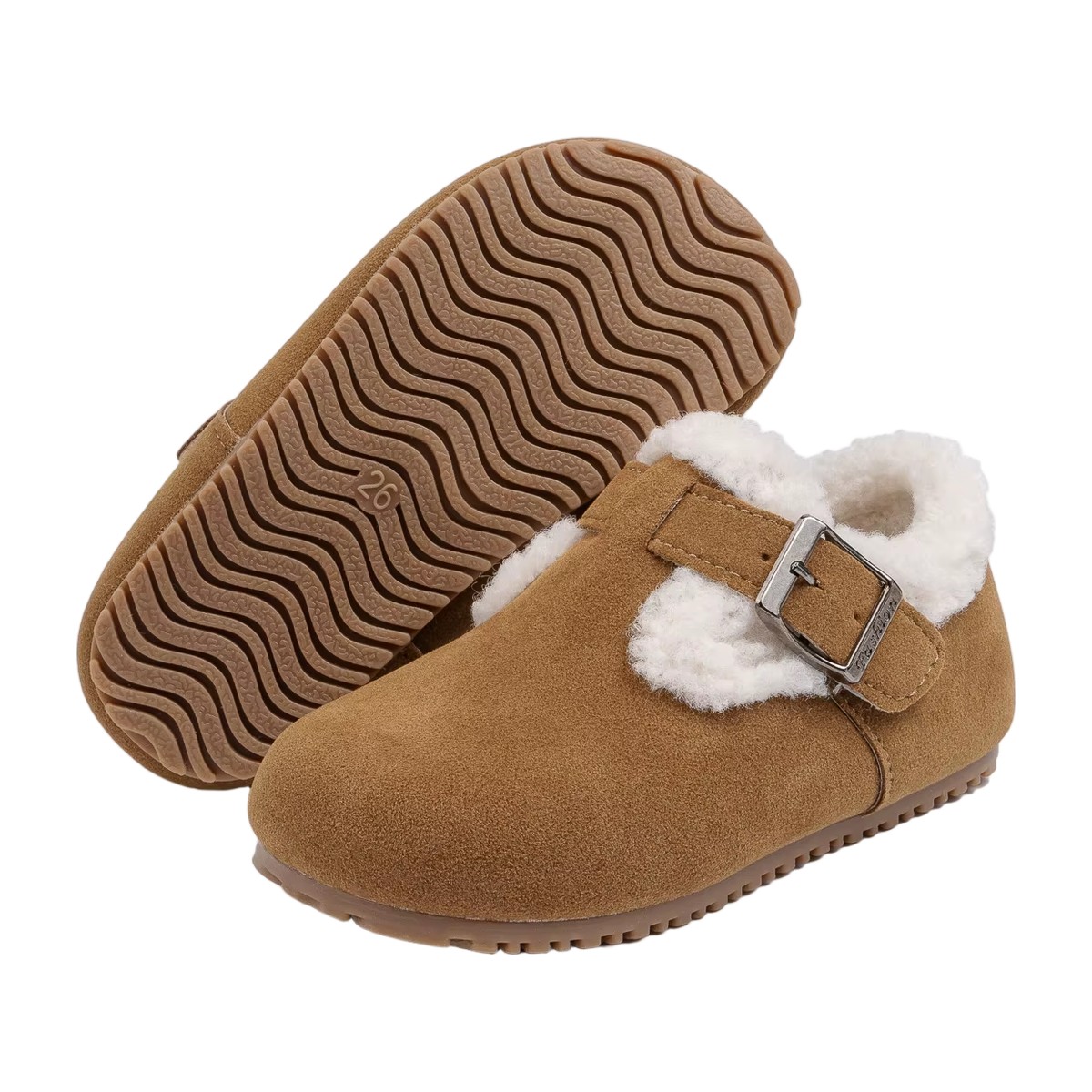 Botines infantiles camel con chiporro y suela antideslizante