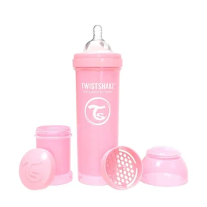 mamadera twistshake anti colico 330ml rosa