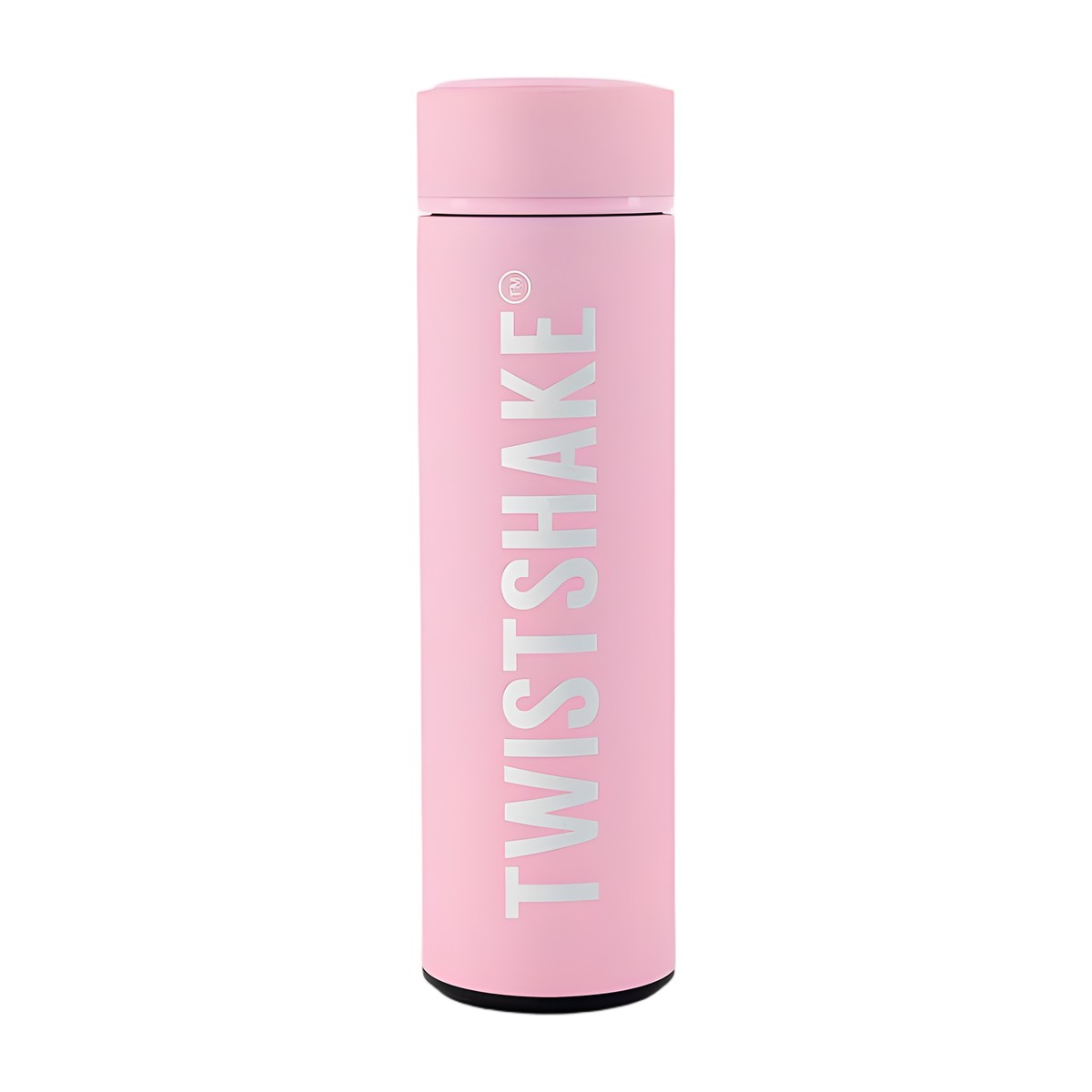 Termo Twistshake rosa 420 ml de acero inoxidable con silicona suave