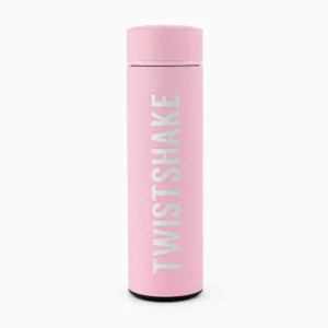 Termo Twistshake rosa 420 ml de acero inoxidable con silicona suave