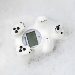 Termómetro de baño Mininor Oso Polar flotando en la bañera