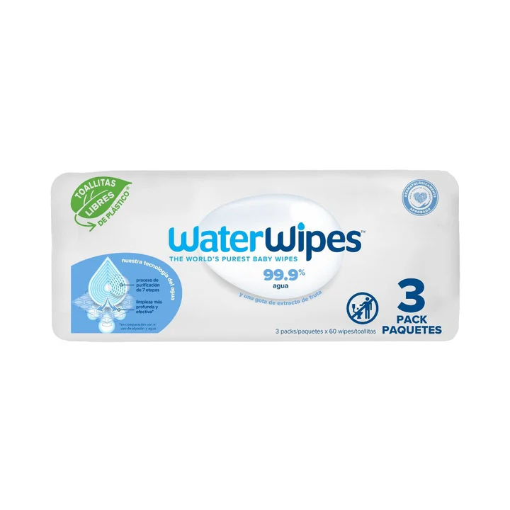 toallitas humedas waterwipes biodegradables 3x60 uns