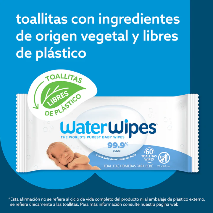 toallitas humedas waterwipes biodegradables 3x60 uns