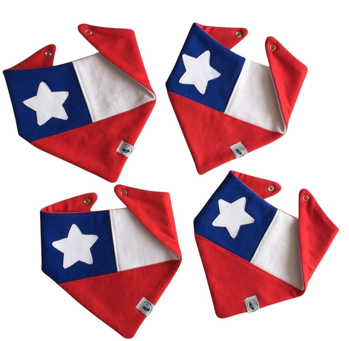 Babero bandana reversible algodon Mi Guagua Taquillera