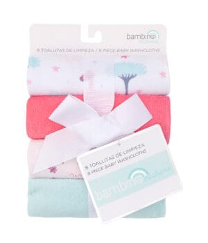 8 Toallitas de Limpieza de Algodón - Jirafas y Cebras
